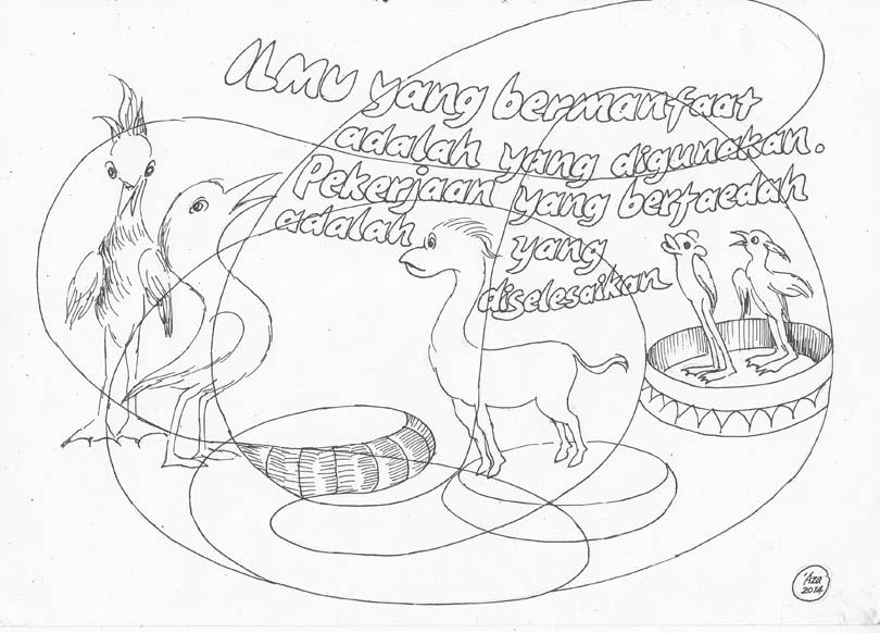 Tahap ketiga: Penambahan aksara