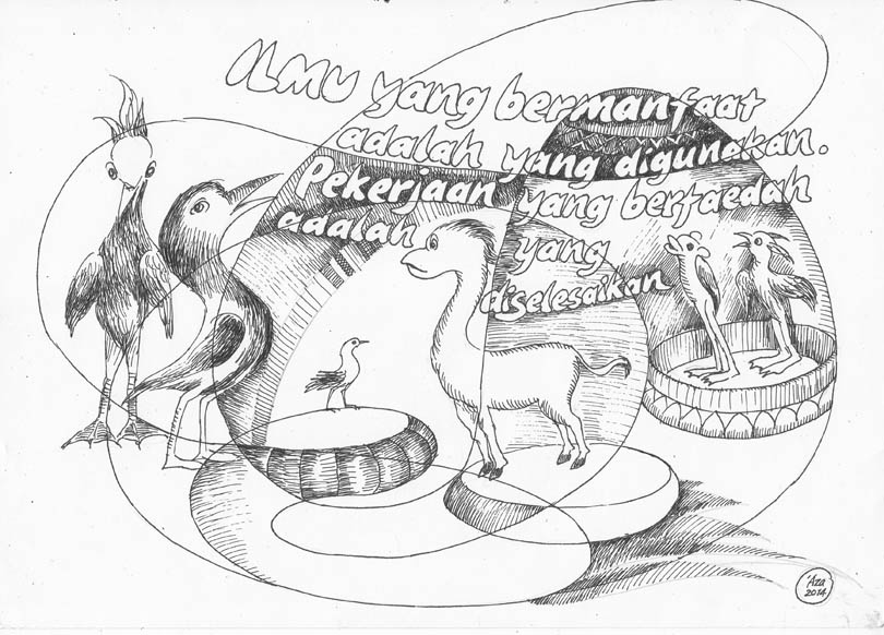 Tahap keempat: mengarsir pada bagian-bagian yang diperlukan.